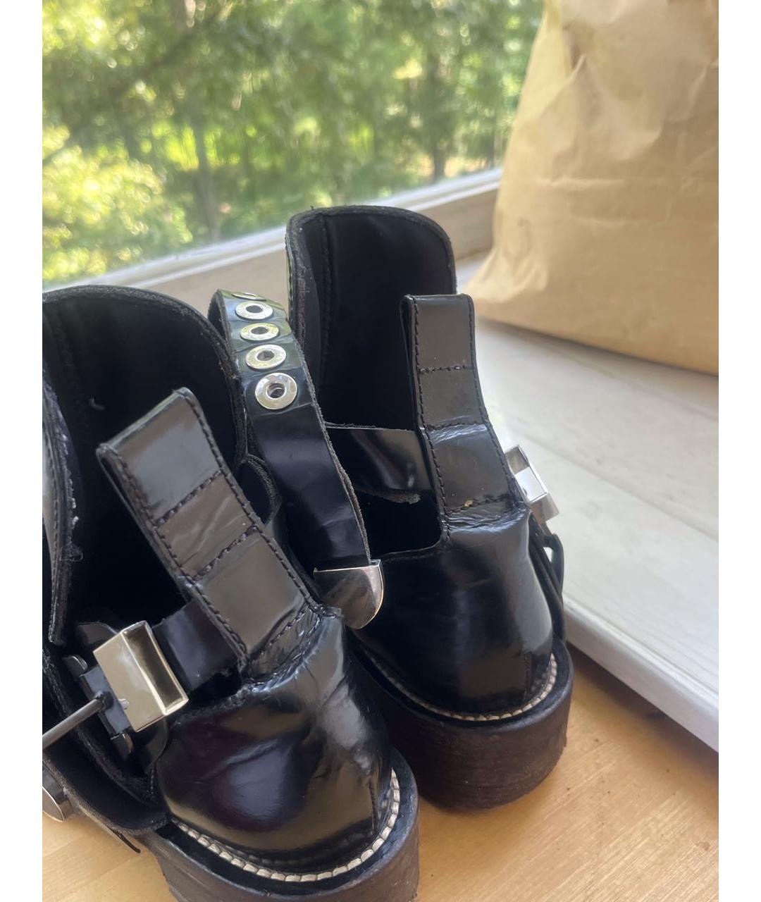BALENCIAGA Черные ботинки из лакированной кожи, фото 3