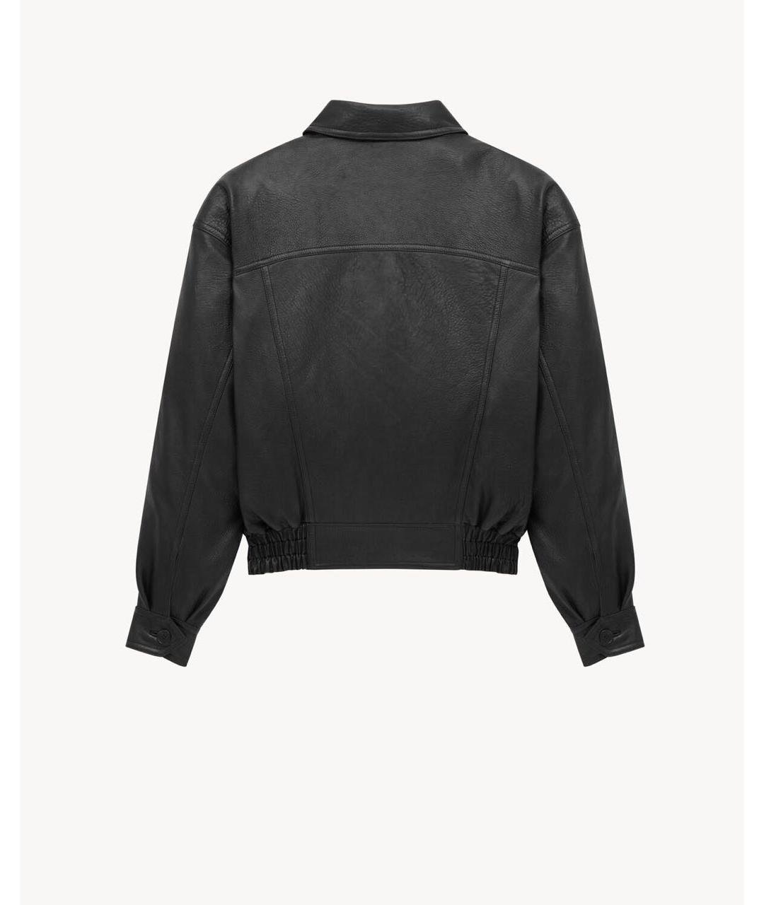 SAINT LAURENT Черная кожаная куртка, фото 2