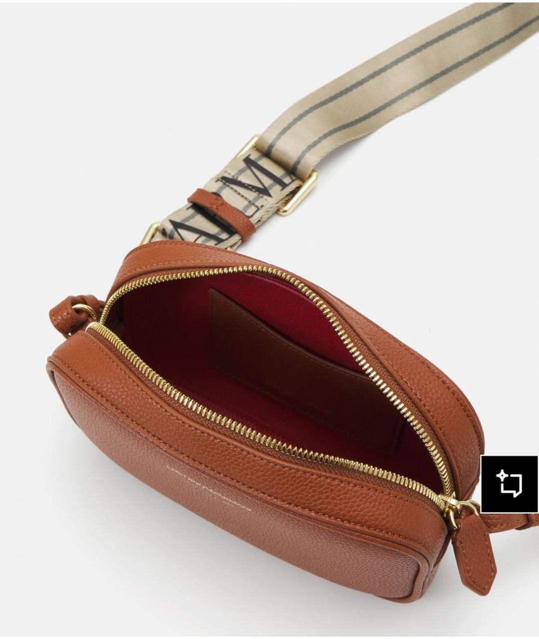 EMPORIO ARMANI Коричневая сумка через плечо из искусственной кожи, фото 6