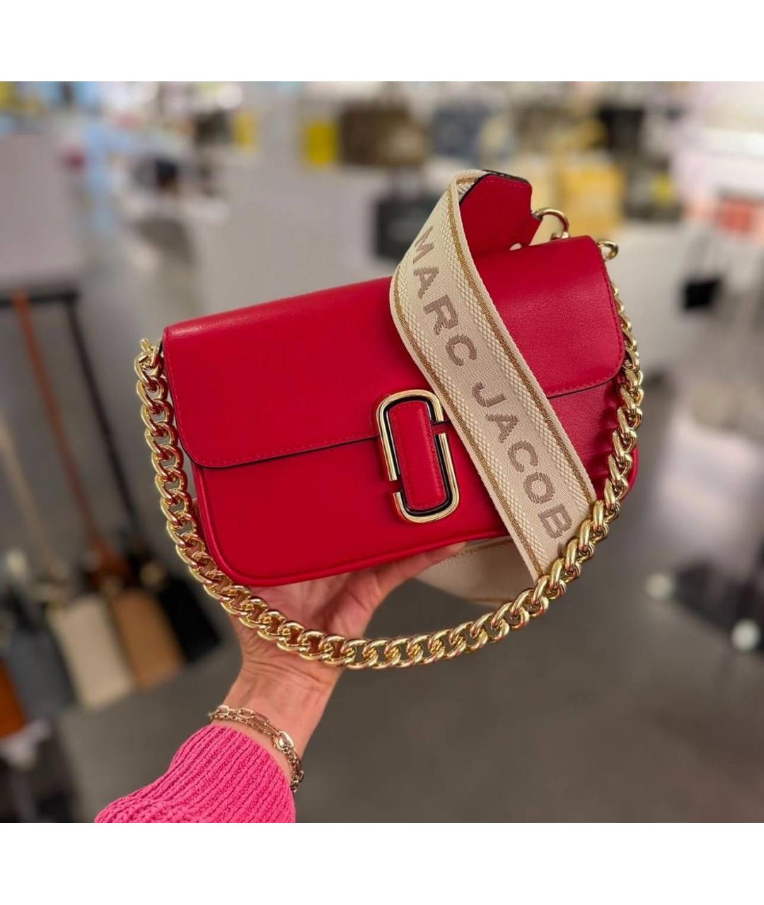 MARC JACOBS Красная кожаная сумка через плечо, фото 2