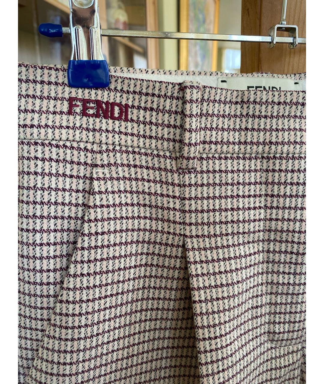 FENDI Коричневые шерстяные шорты, фото 3