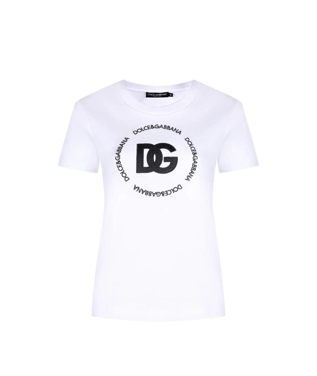 DOLCE&GABBANA Белая хлопковая футболка, фото 1