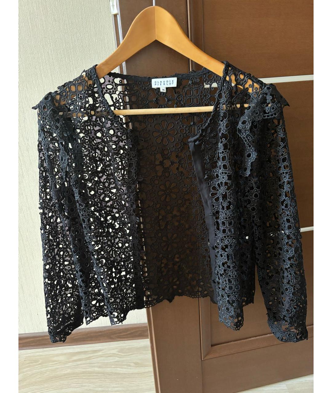 Claudie Pierlot Черный полиэстеровый жакет/пиджак, фото 4