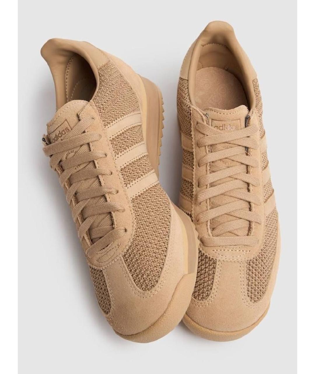 ADIDAS Бежевые замшевые кроссовки, фото 2
