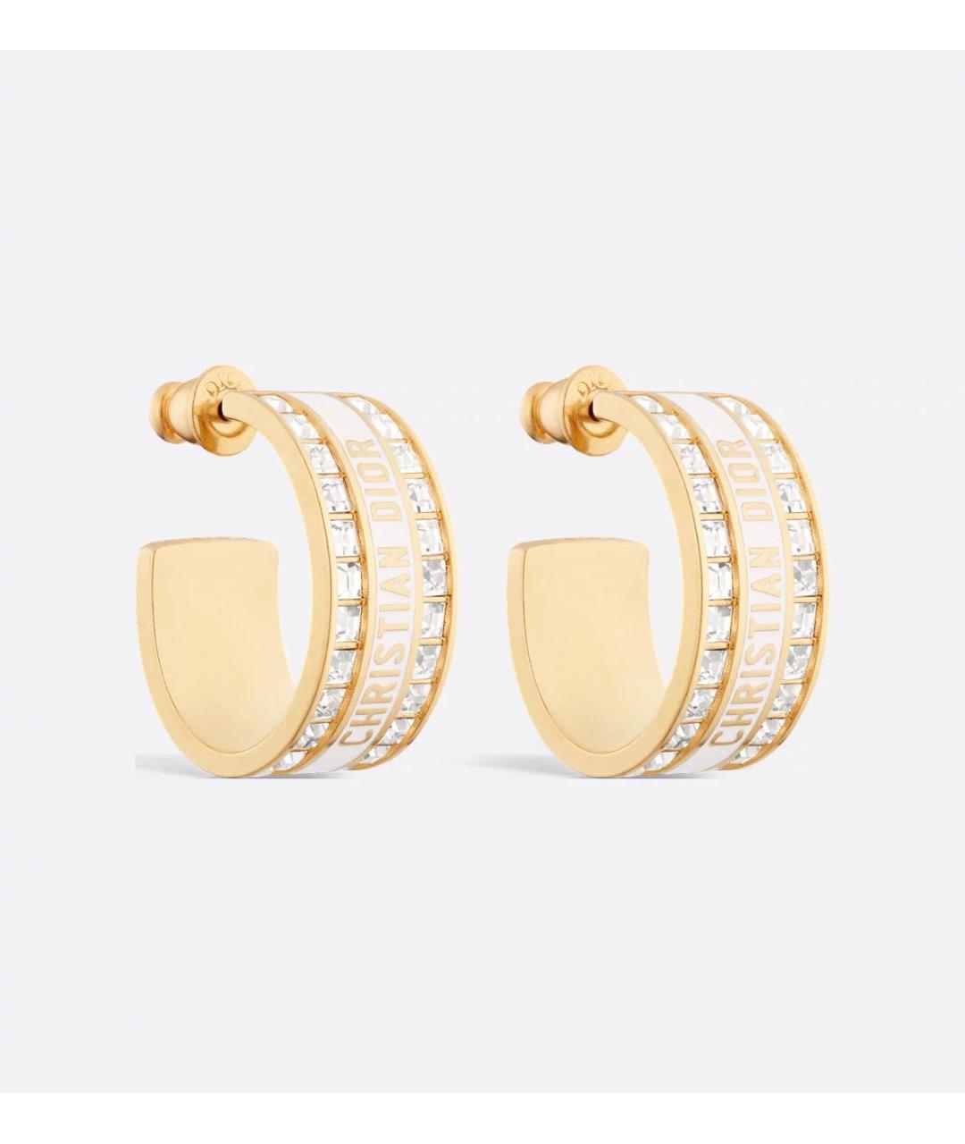 CHRISTIAN DIOR Золотые металлические серьги, фото 7