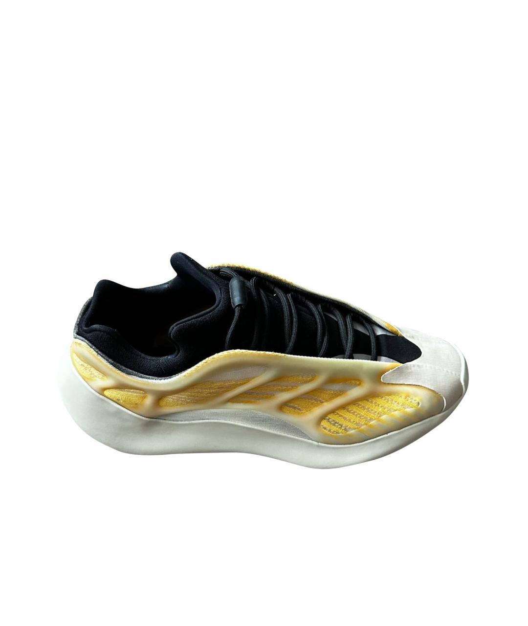 ADIDAS YEEZY Желтые синтетические низкие кроссовки / кеды, фото 1