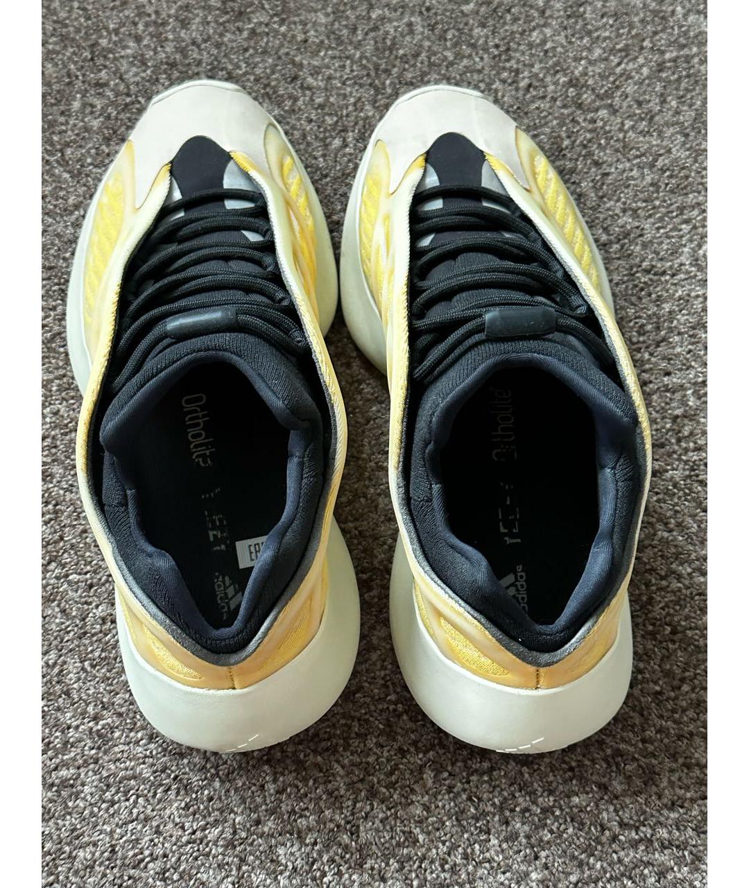 ADIDAS YEEZY Желтые синтетические низкие кроссовки / кеды, фото 4