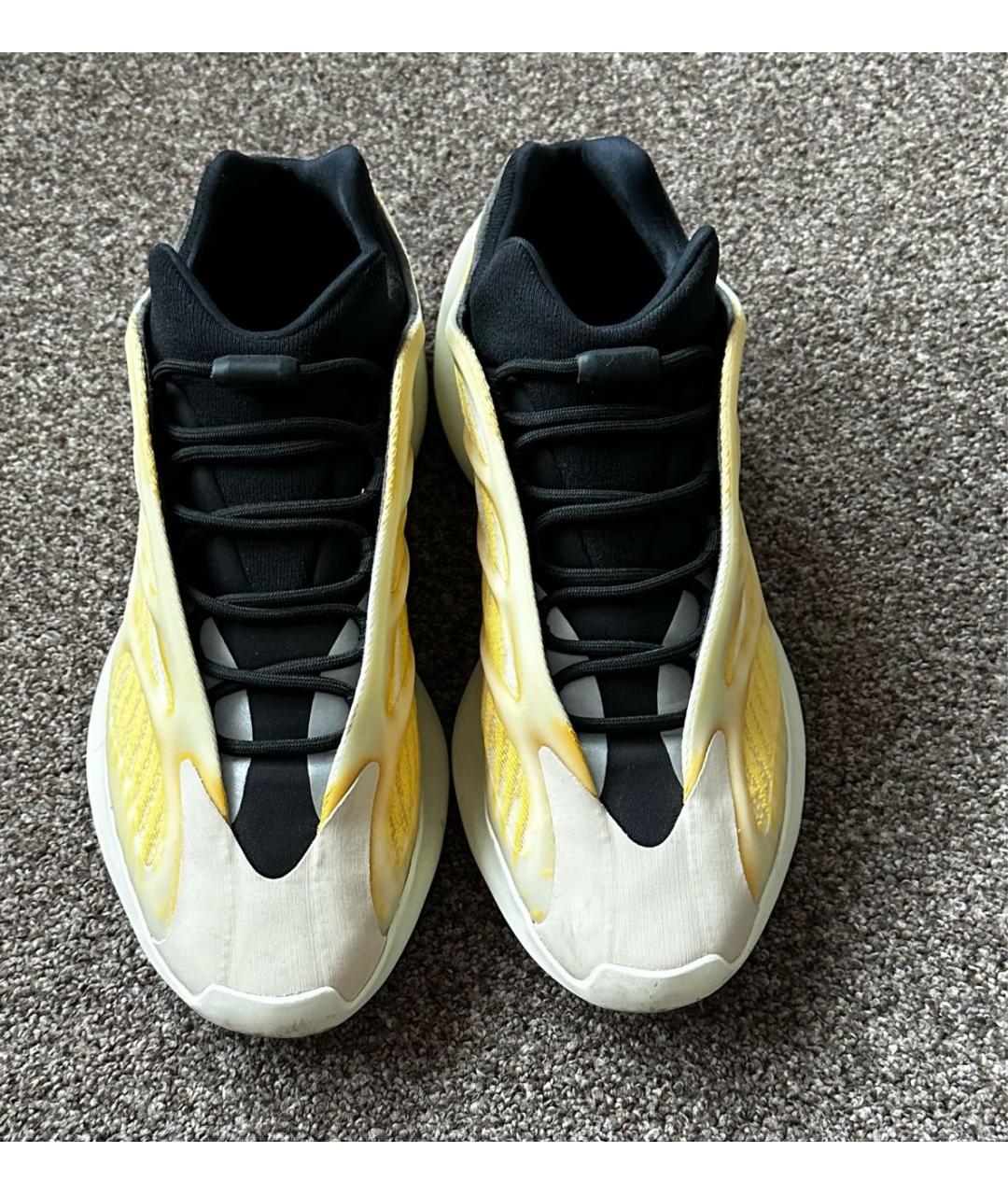 ADIDAS YEEZY Желтые синтетические низкие кроссовки / кеды, фото 2