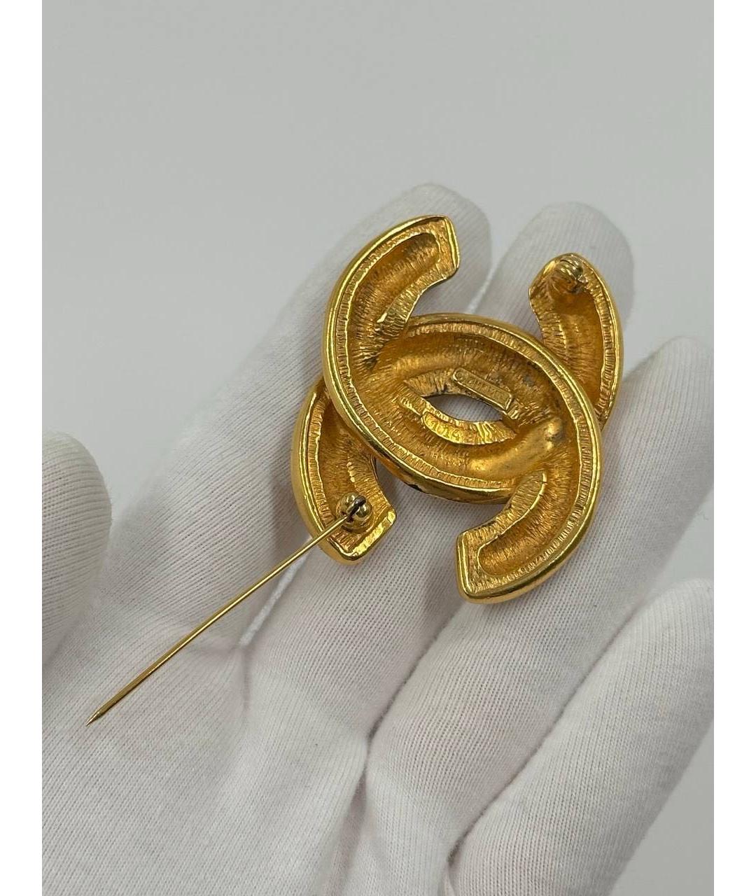 CHANEL Золотая позолоченная булавка / брошь, фото 6