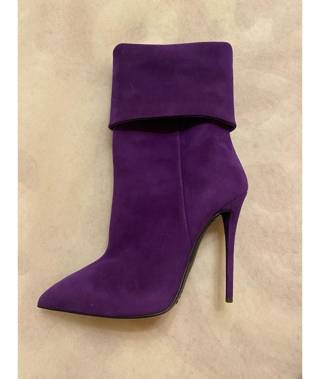 GIUSEPPE ZANOTTI DESIGN Фиолетовые замшевые ботильоны, фото 5