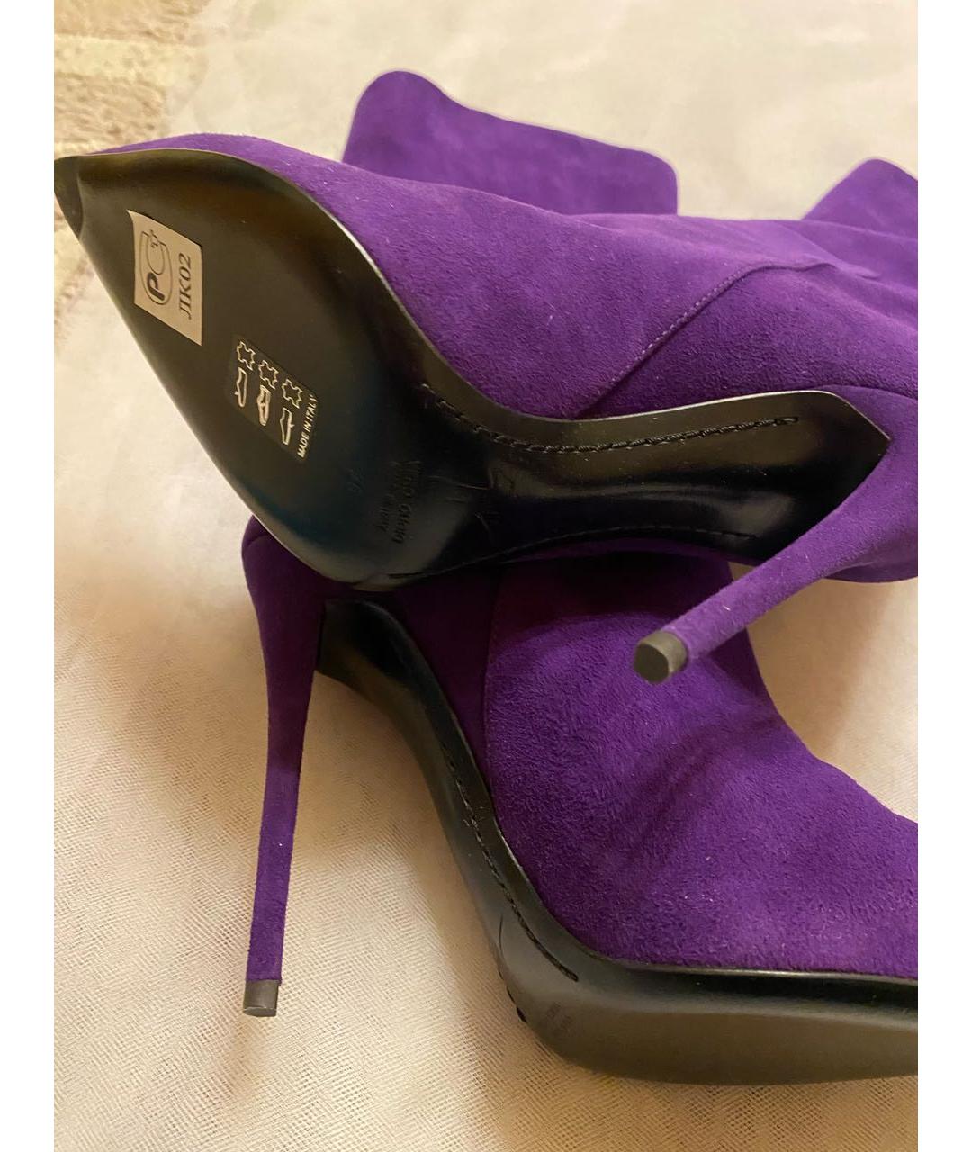 GIUSEPPE ZANOTTI DESIGN Фиолетовые замшевые ботильоны, фото 3