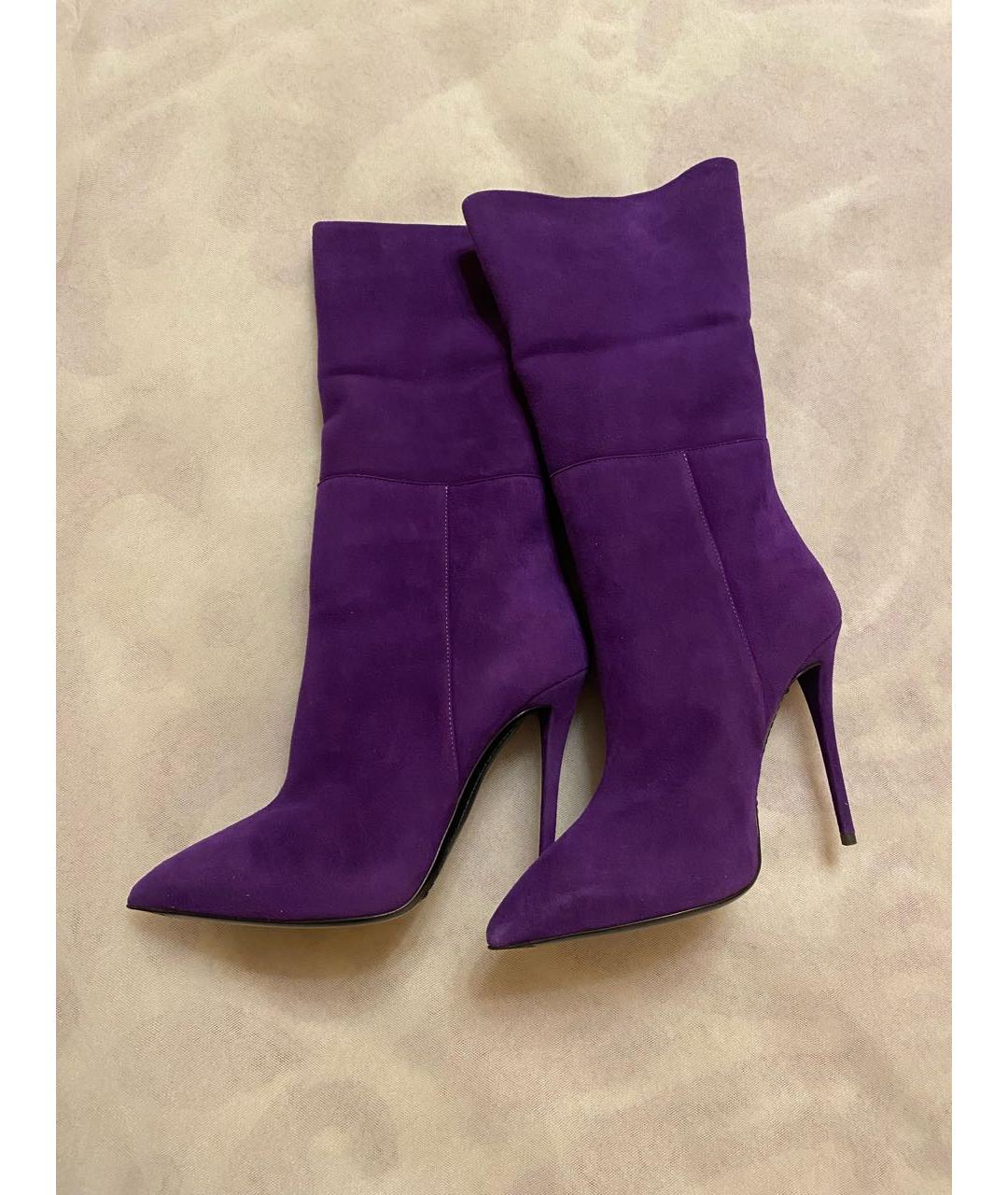 GIUSEPPE ZANOTTI DESIGN Фиолетовые замшевые ботильоны, фото 2