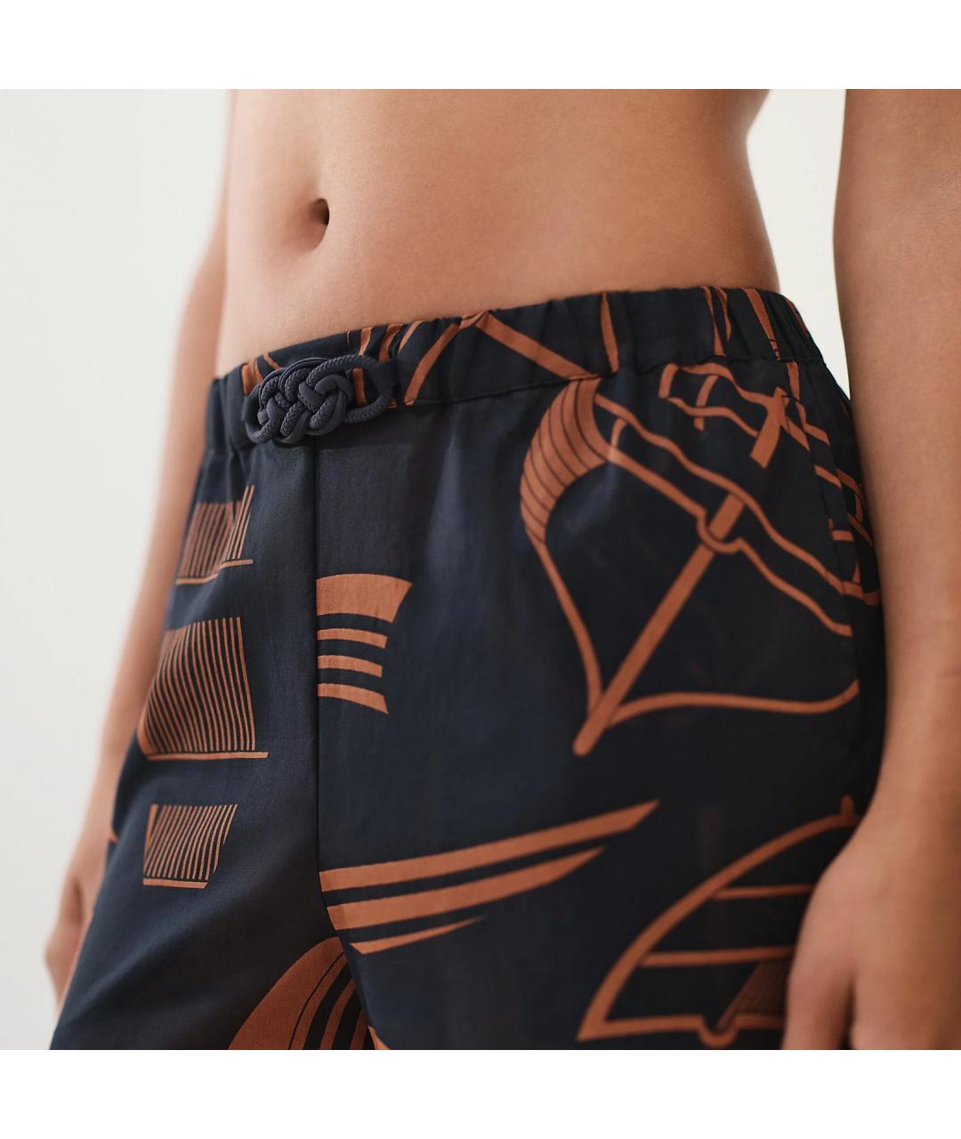 HERMES Черные хлопковые шорты, фото 4