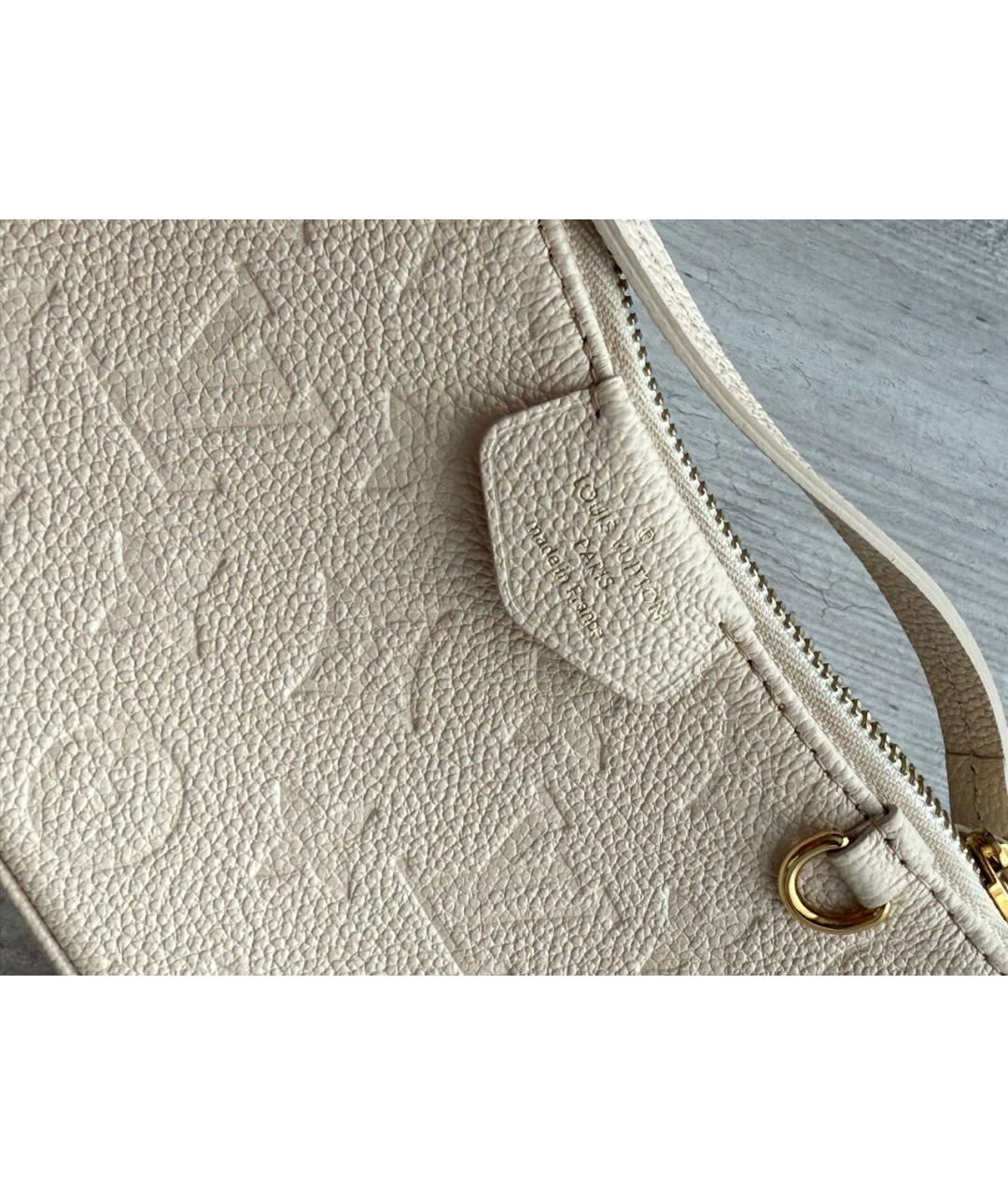 LOUIS VUITTON Бежевая кожаная сумка через плечо, фото 5