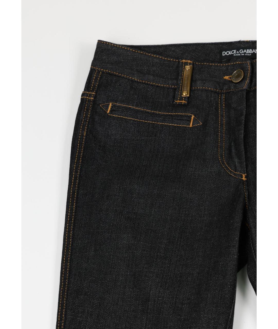 DOLCE&GABBANA Черные хлопковые прямые джинсы, фото 6