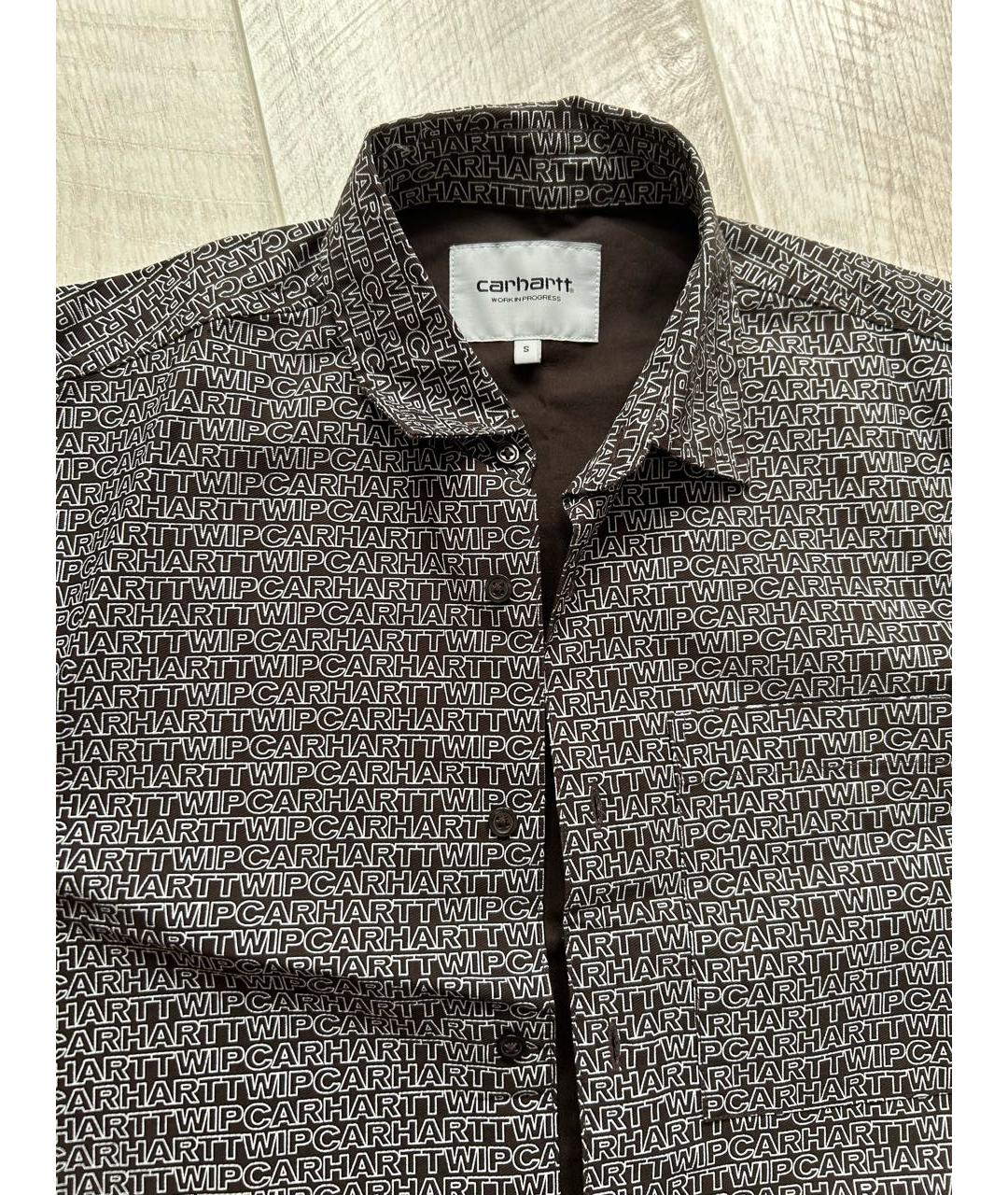 CARHARTT Коричневая хлопковая кэжуал рубашка, фото 3