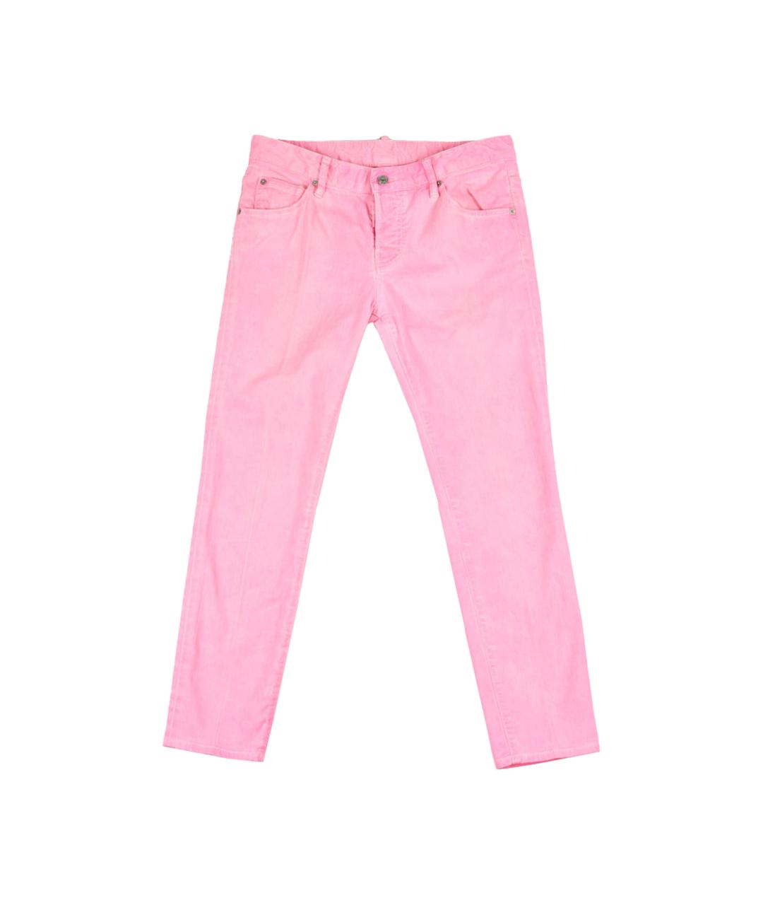 DSQUARED2 Розовые хлопковые прямые джинсы, фото 1