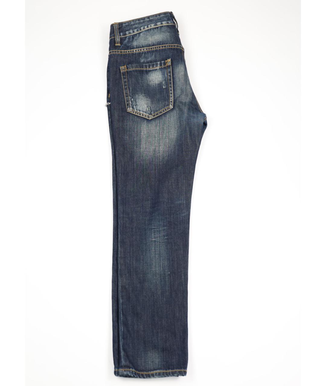 DSQUARED2 Синие хлопковые прямые джинсы, фото 2