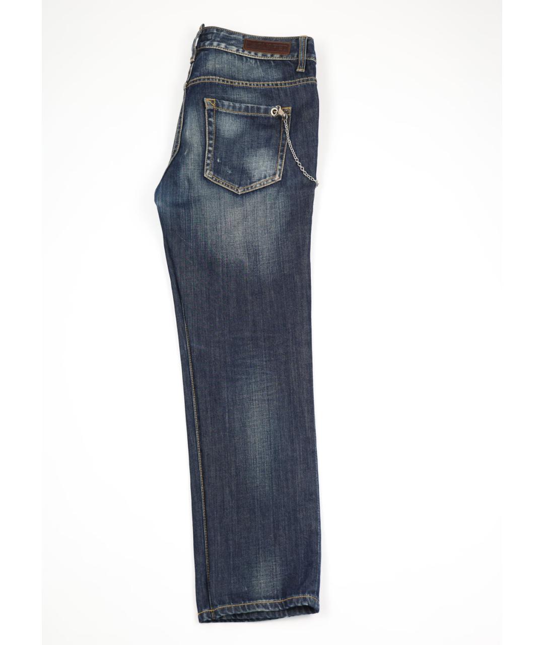 DSQUARED2 Синие хлопковые прямые джинсы, фото 3