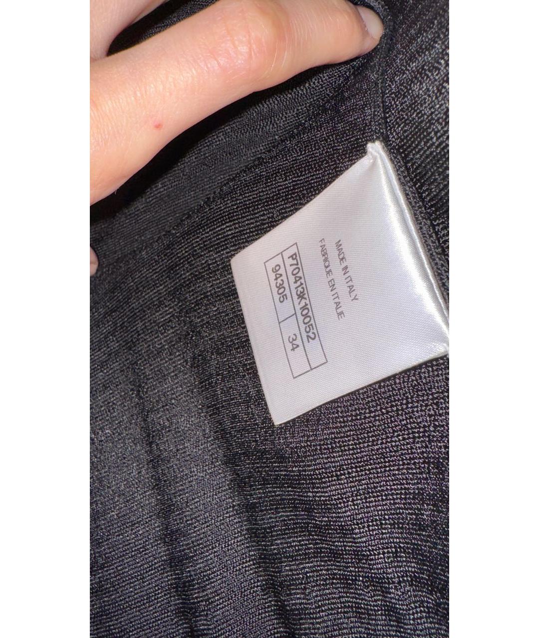 CHANEL Черное вискозное повседневное платье, фото 4