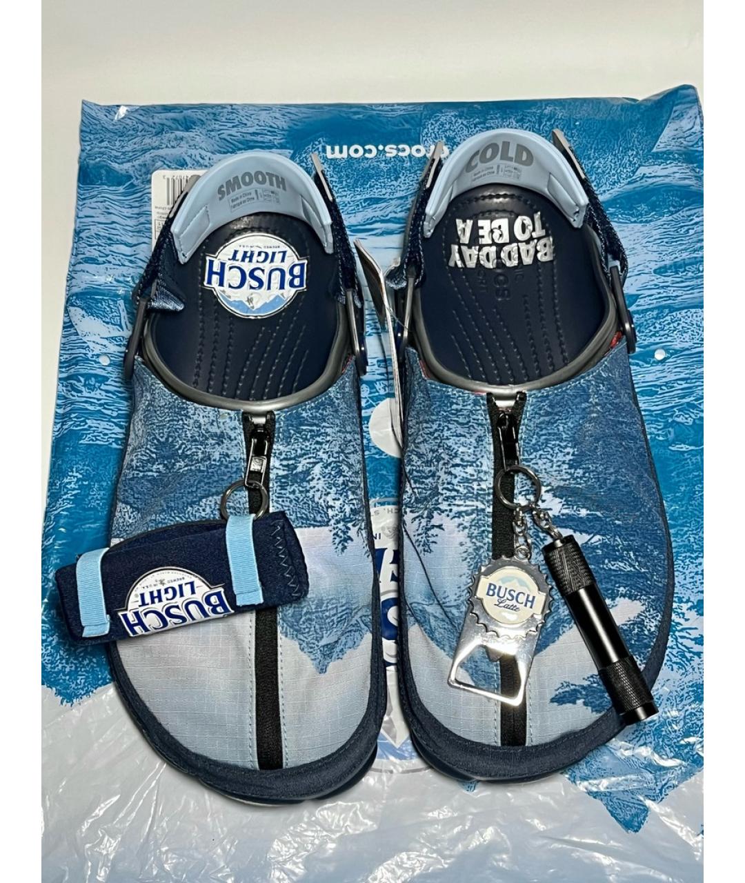 CROCS Голубые резиновые сандалии, фото 4