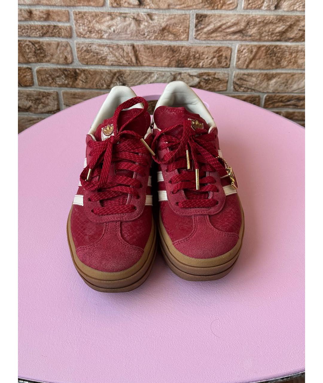 ADIDAS Бордовые текстильные кроссовки, фото 2