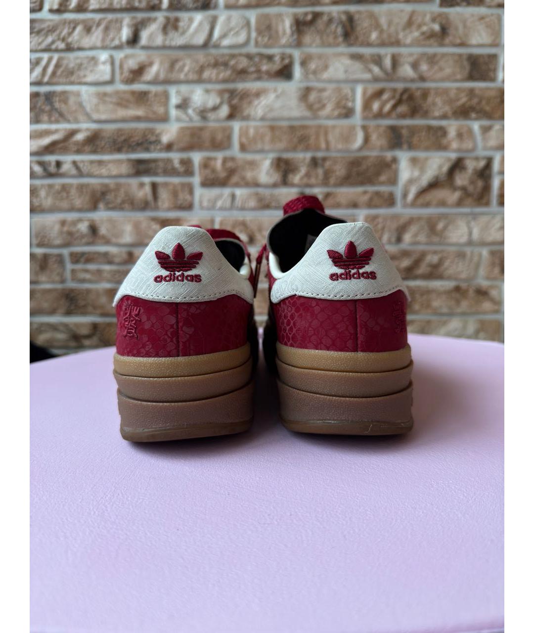 ADIDAS Бордовые текстильные кроссовки, фото 4