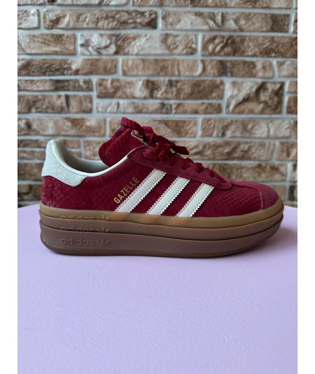ADIDAS Бордовые текстильные кроссовки, фото 9