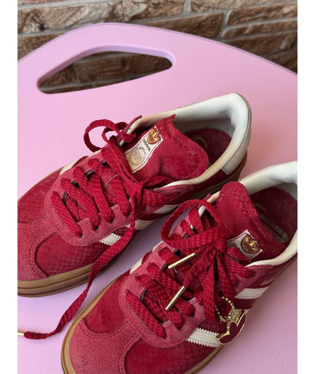 ADIDAS Бордовые текстильные кроссовки, фото 7