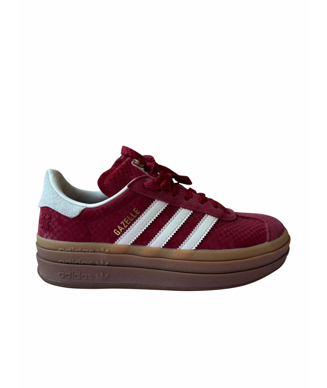 ADIDAS Бордовые текстильные кроссовки, фото 1