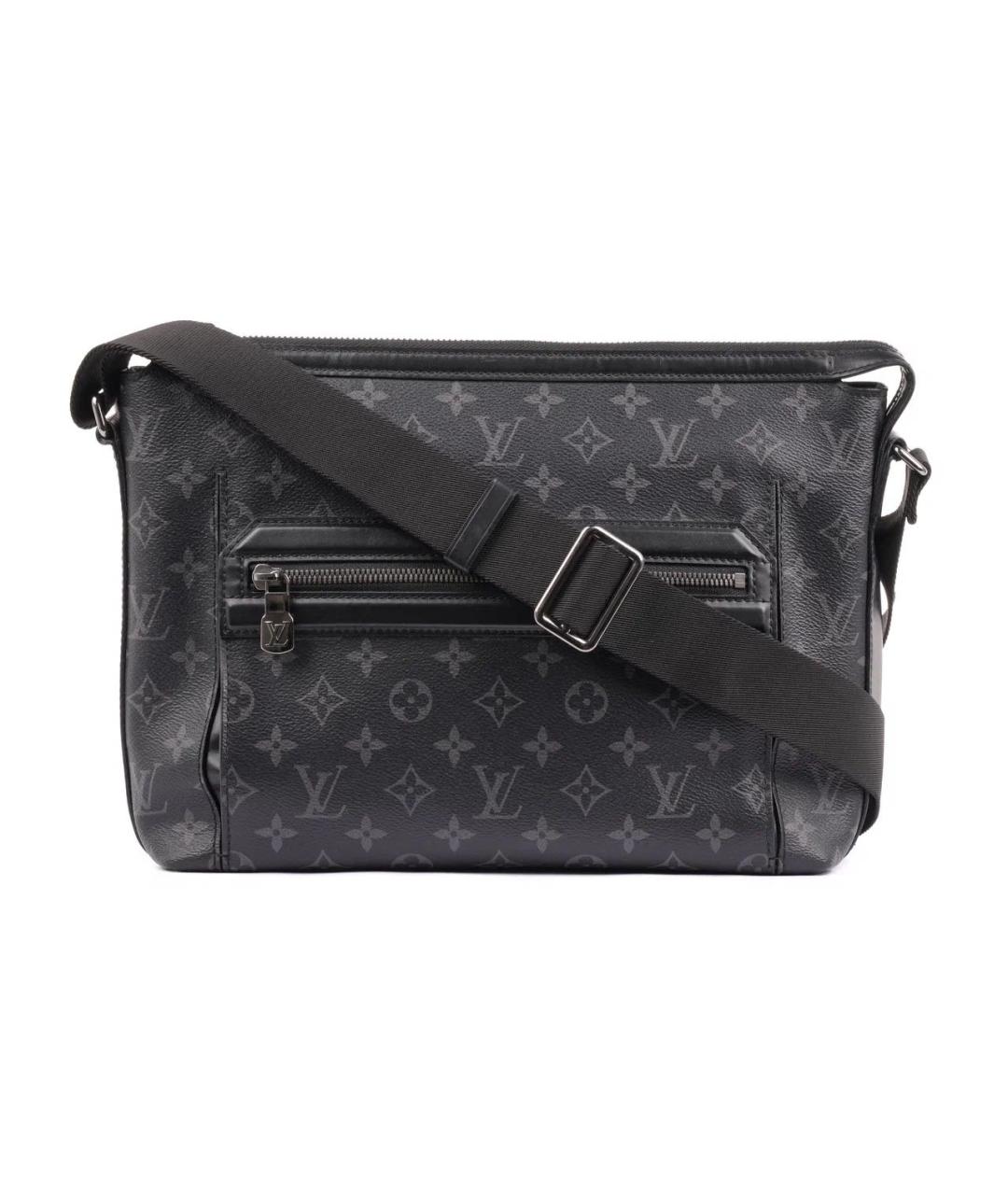 LOUIS VUITTON Черная кожаная сумка на плечо, фото 1