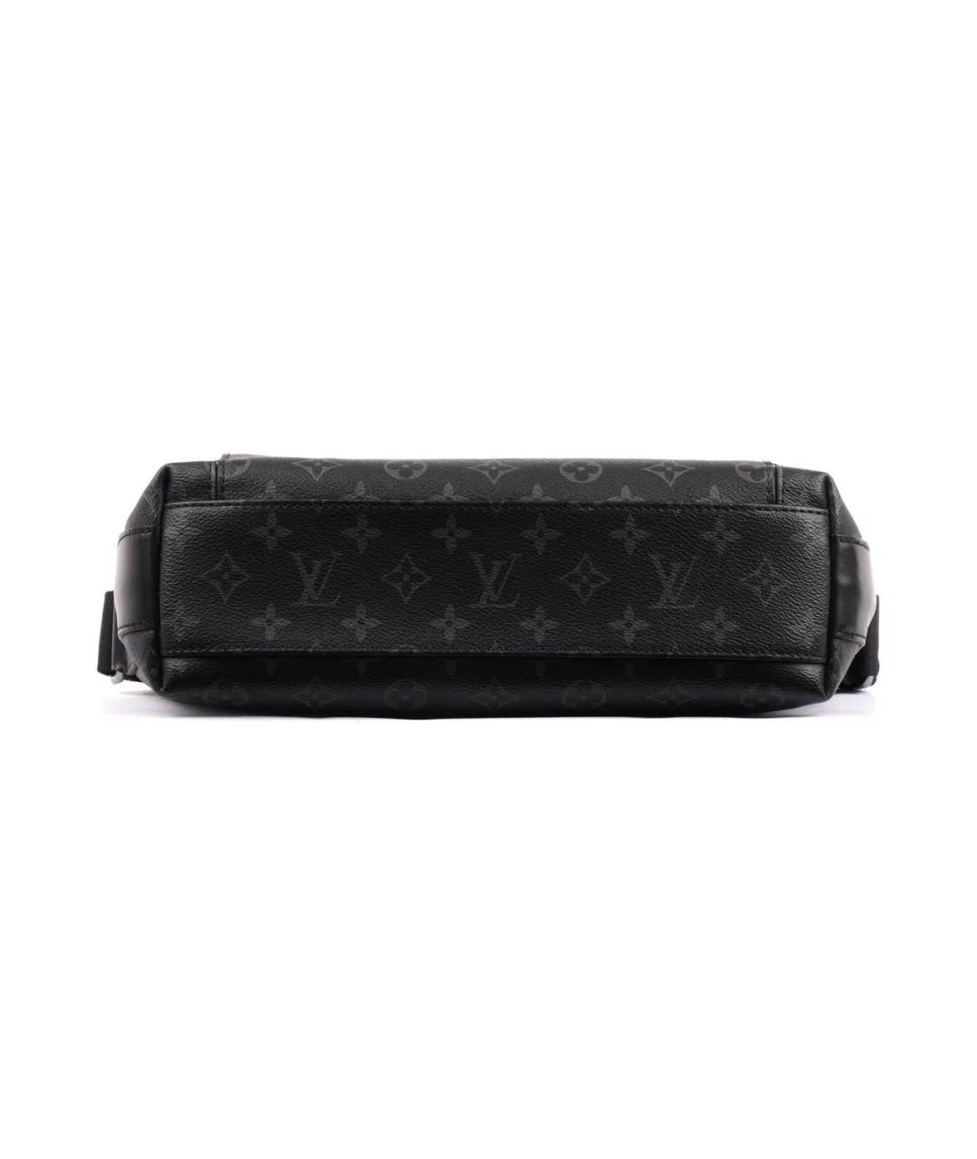LOUIS VUITTON Черная кожаная сумка на плечо, фото 6