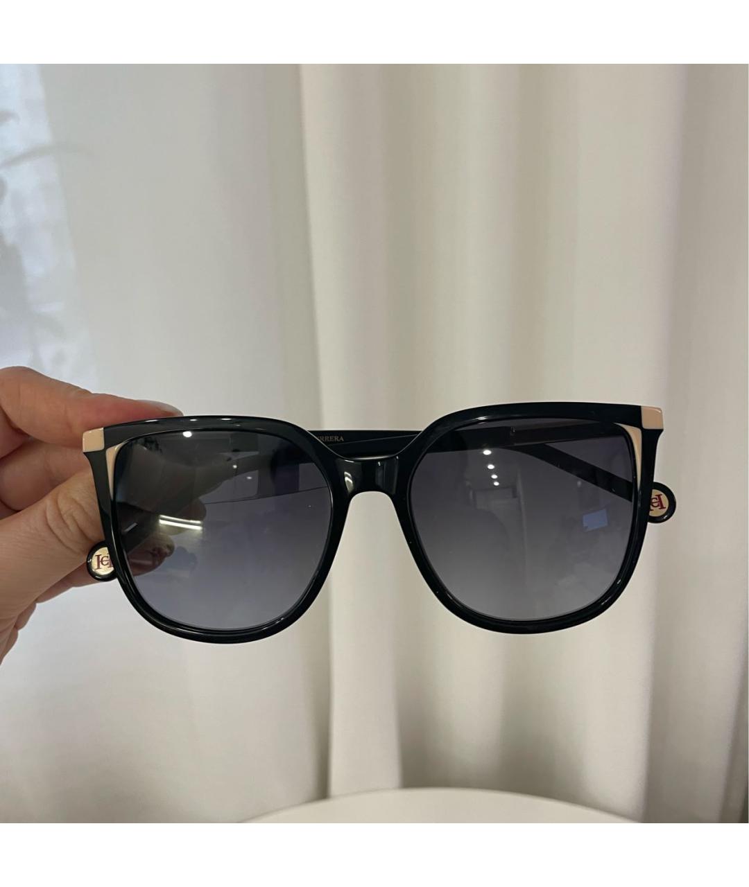 CAROLINA HERRERA Черные пластиковые солнцезащитные очки, фото 4