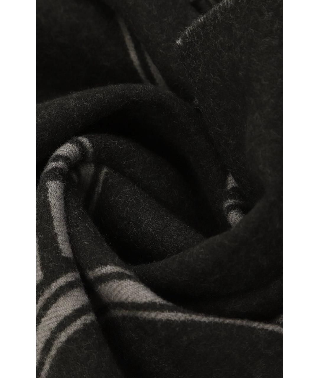 BURBERRY Серый шерстяной шарф, фото 2