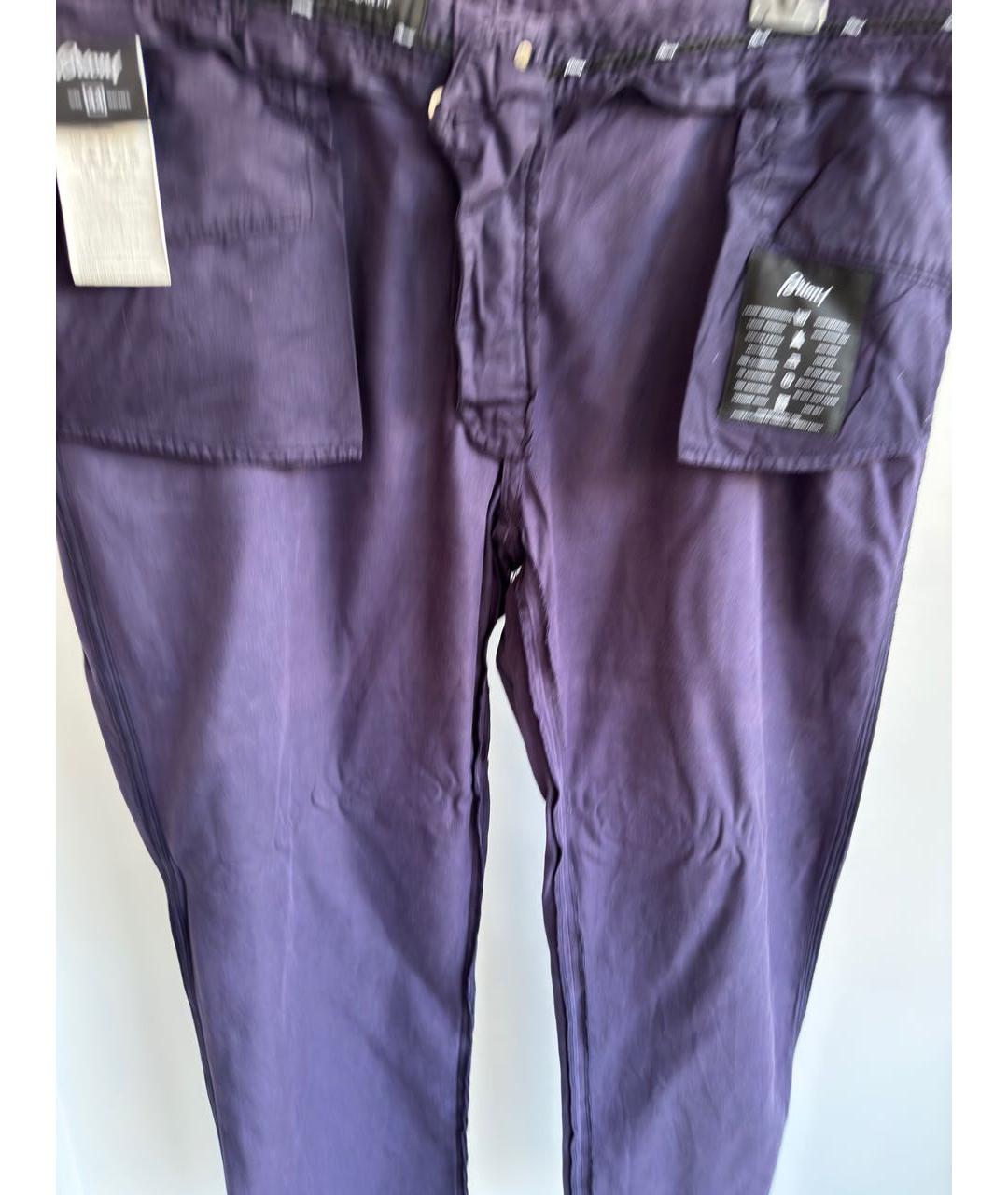 BRIONI Фиолетовые хлопко-кашемировые прямые джинсы, фото 7