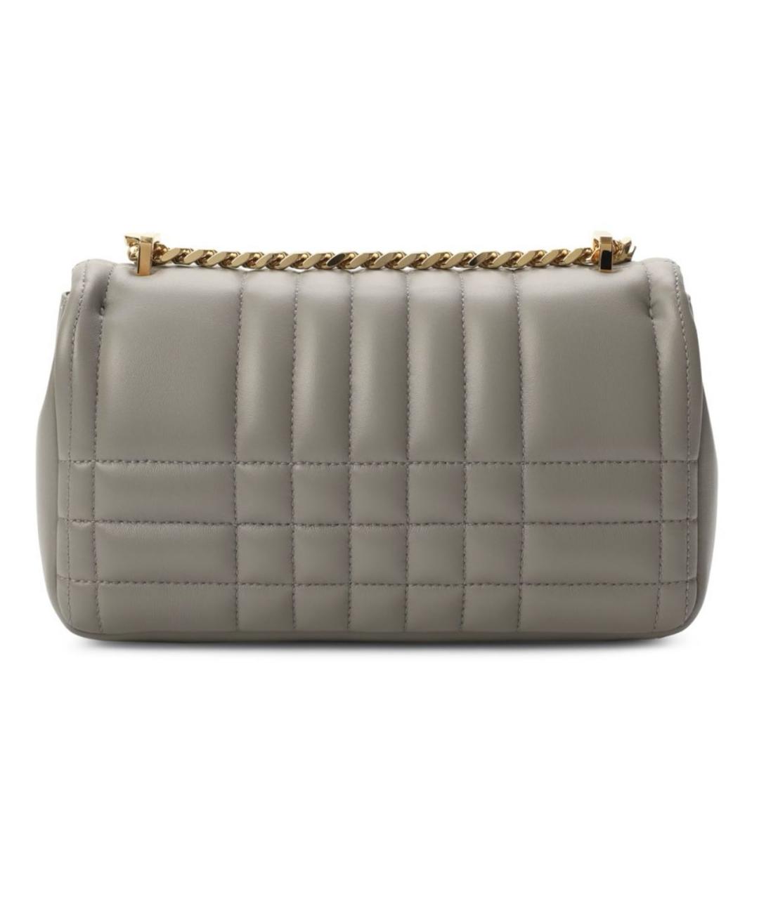 BURBERRY Серая кожаная сумка через плечо, фото 2