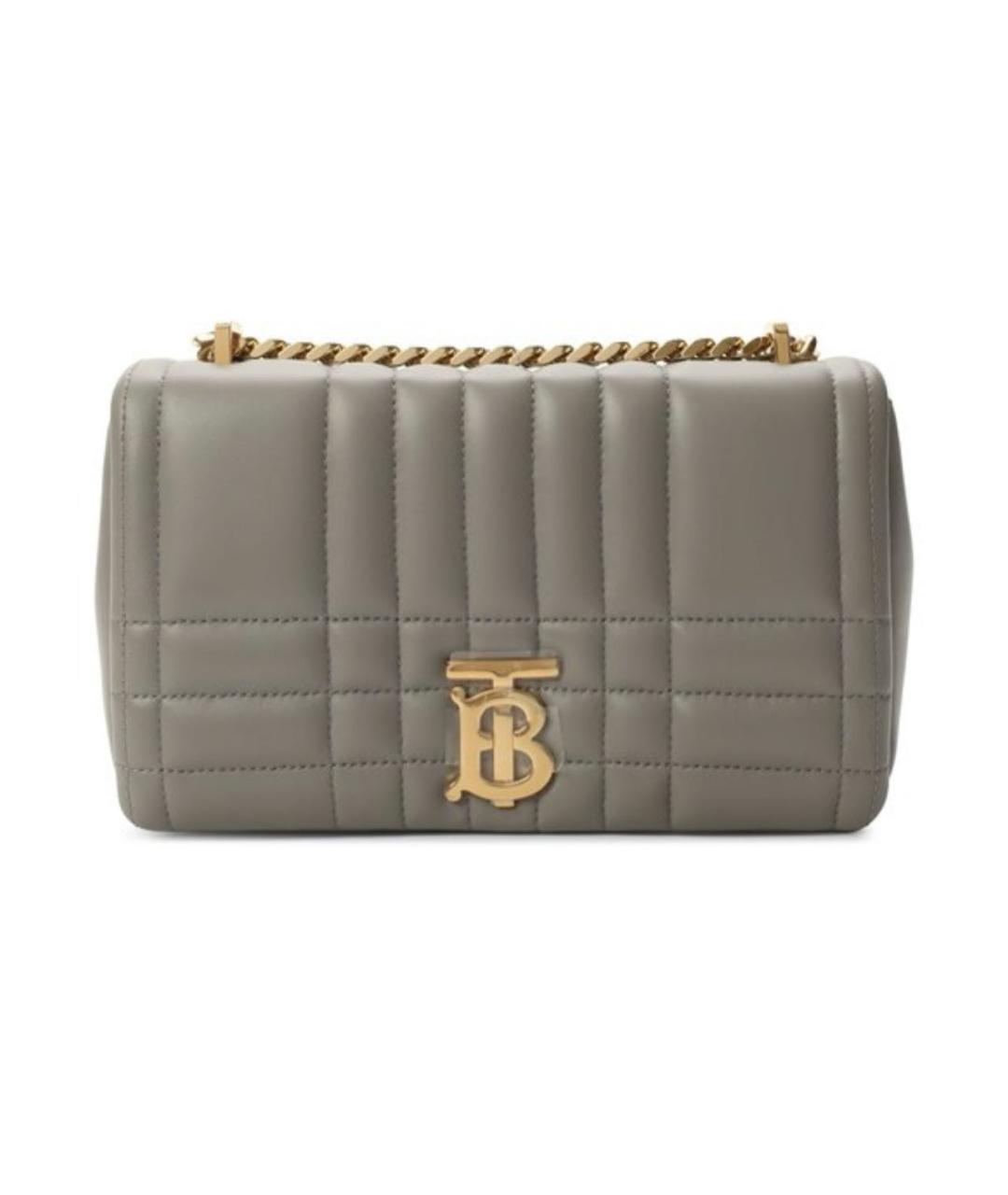 BURBERRY Серая кожаная сумка через плечо, фото 1