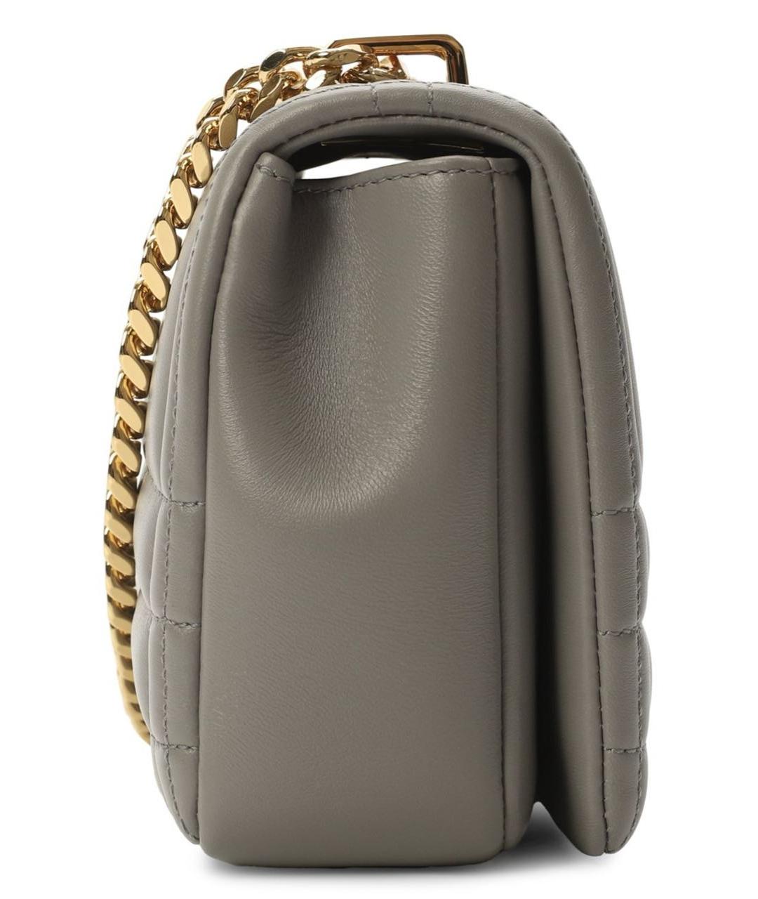 BURBERRY Серая кожаная сумка через плечо, фото 4