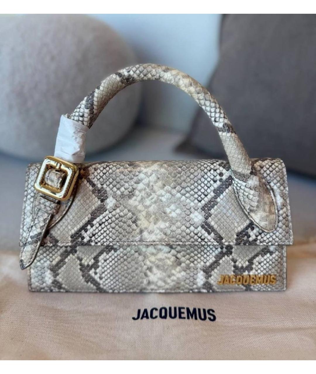 JACQUEMUS Кожаная сумка с короткими ручками, фото 6