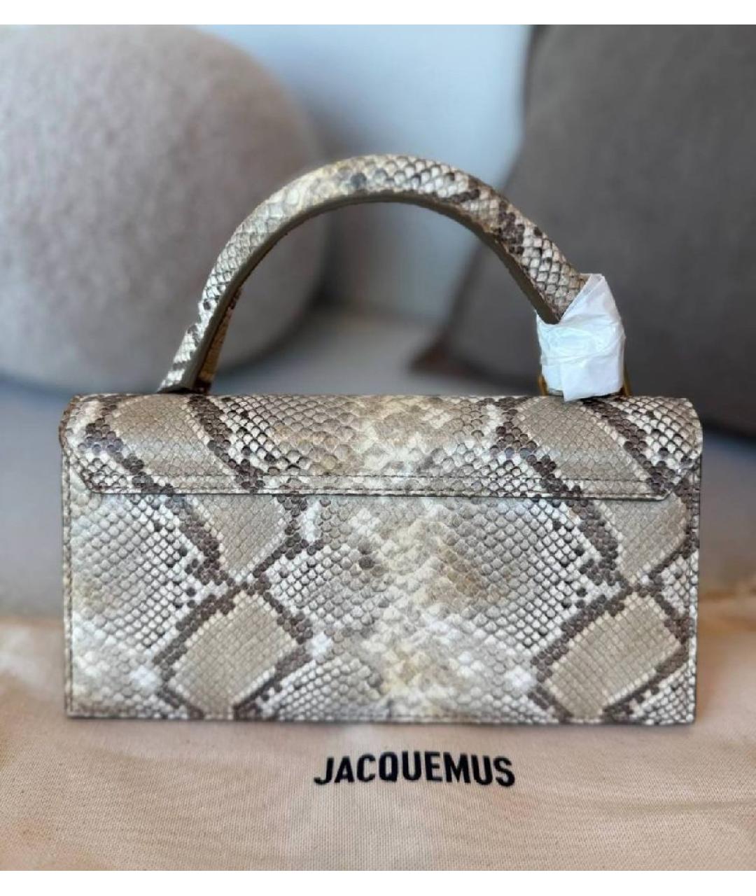 JACQUEMUS Кожаная сумка с короткими ручками, фото 3