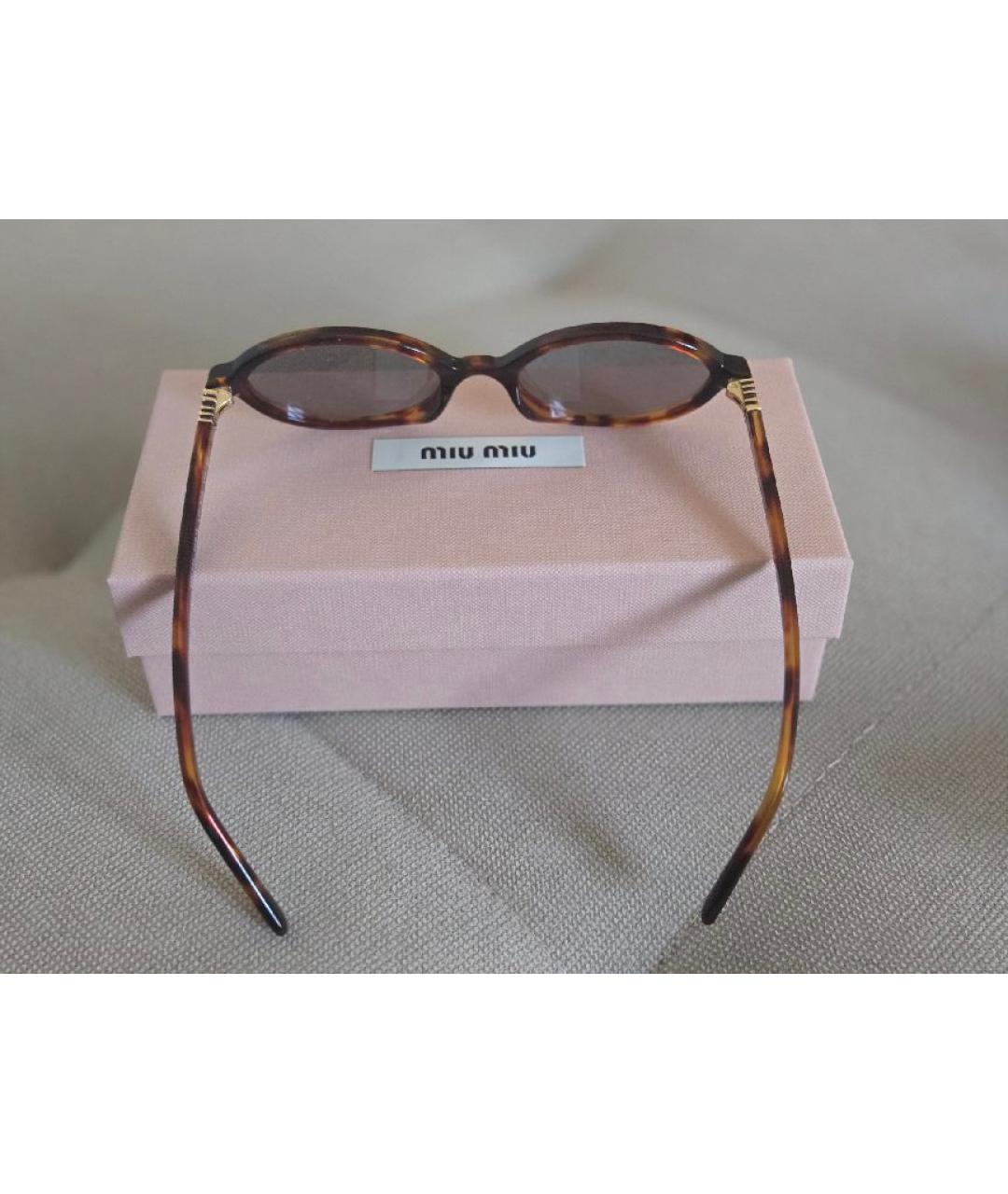 MIU MIU Коричневые солнцезащитные очки, фото 2