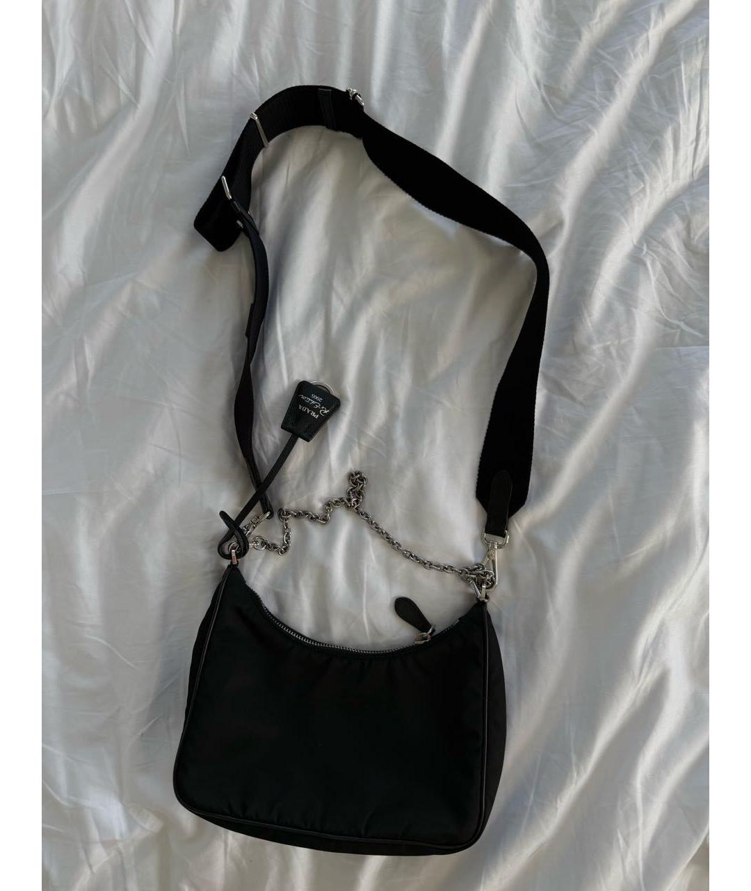 PRADA Черная тканевая сумка через плечо, фото 3