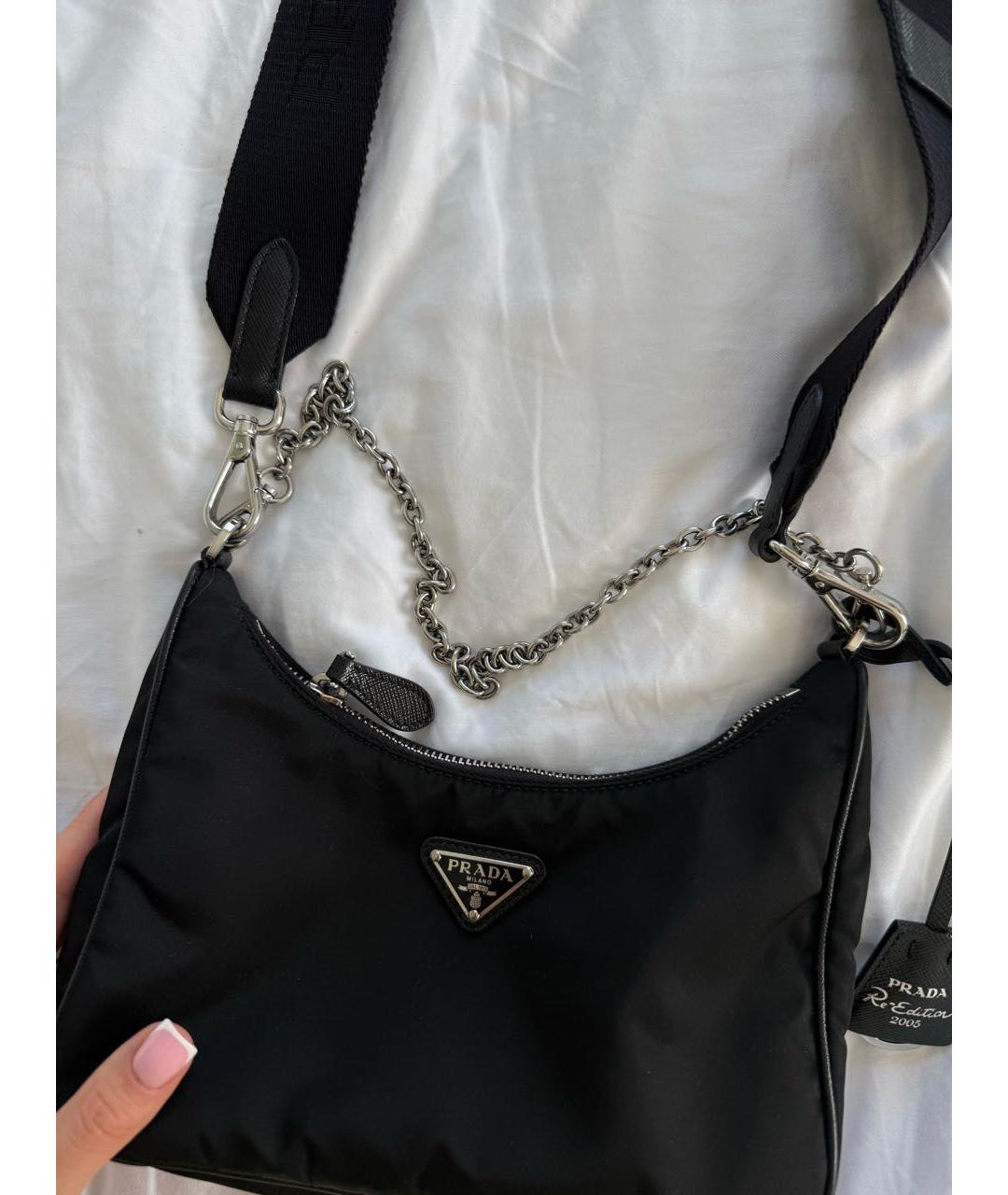 PRADA Черная тканевая сумка через плечо, фото 2
