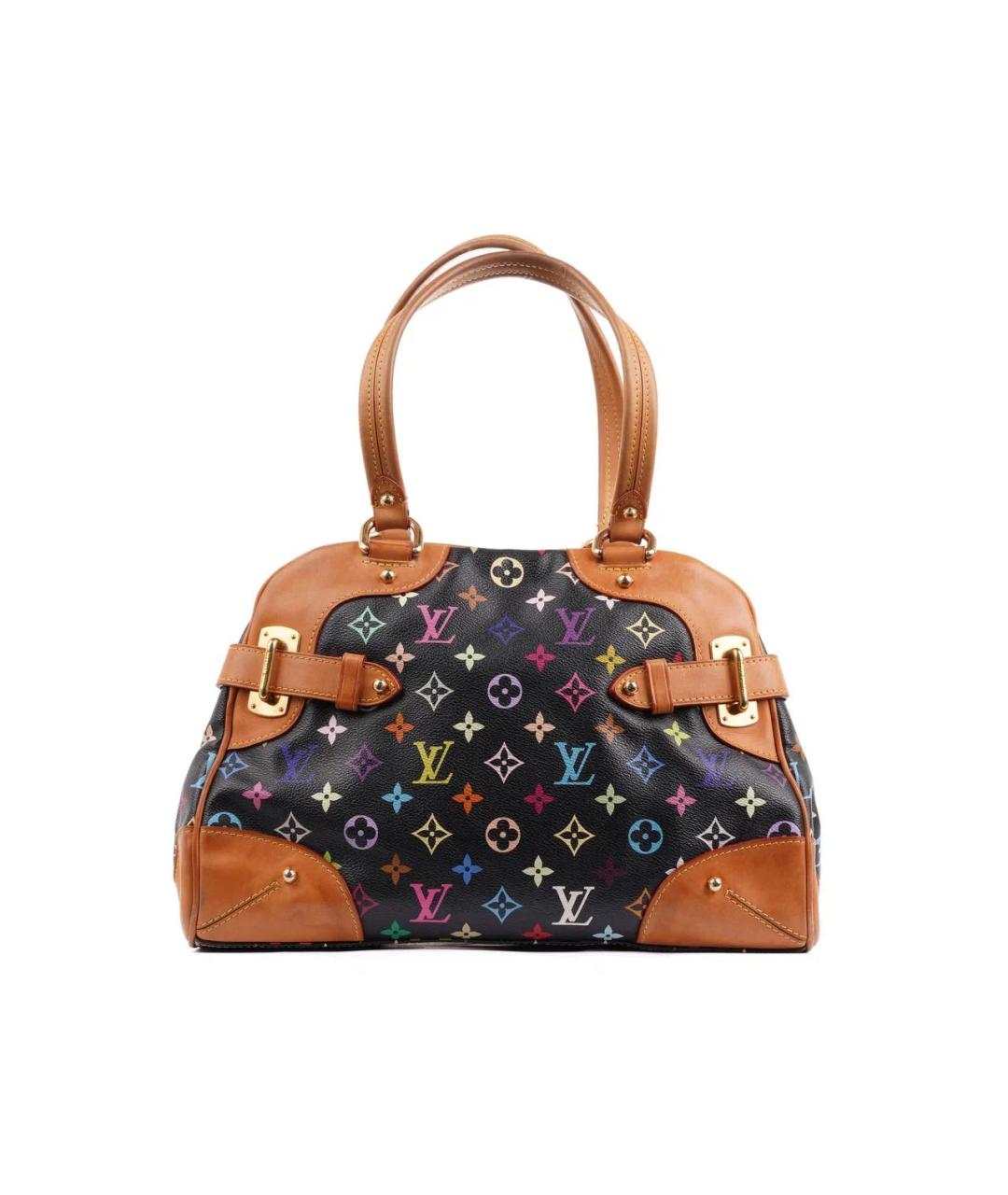 LOUIS VUITTON Черная кожаная сумка с короткими ручками, фото 2