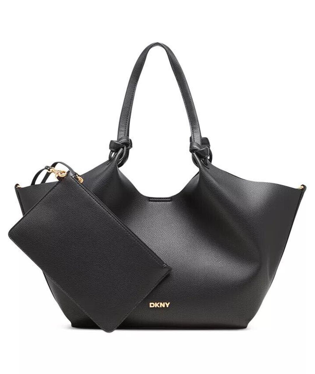 DKNY Черная сумка тоут из искусственной кожи, фото 1