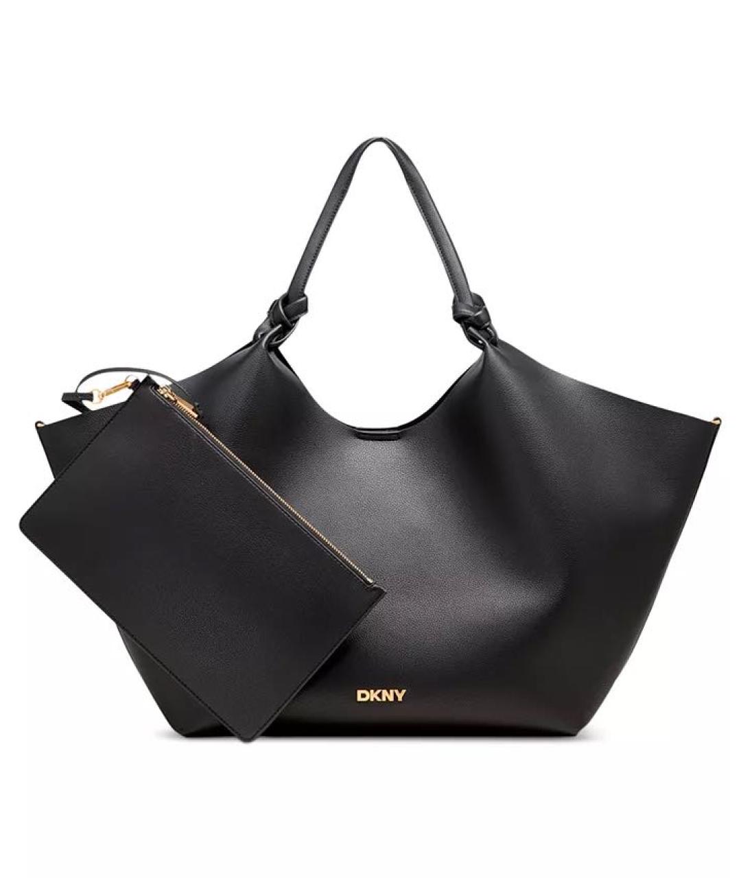 DKNY Черная сумка тоут из искусственной кожи, фото 1
