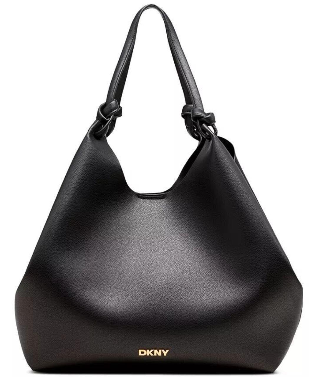 DKNY Черная сумка тоут из искусственной кожи, фото 3