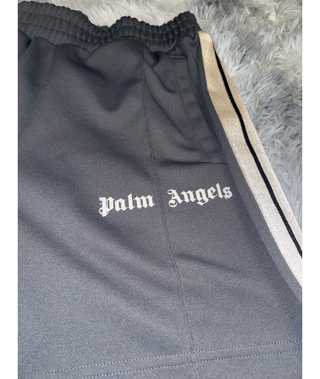 PALM ANGELS Антрацитовые полиэстеровые шорты, фото 2