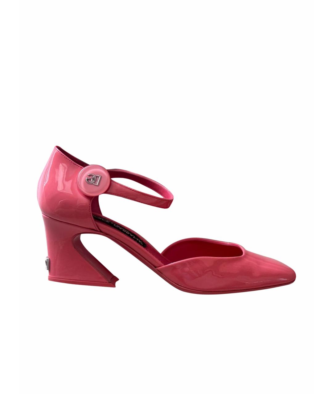DOLCE&GABBANA Коралловые туфли из лакированной кожи, фото 1