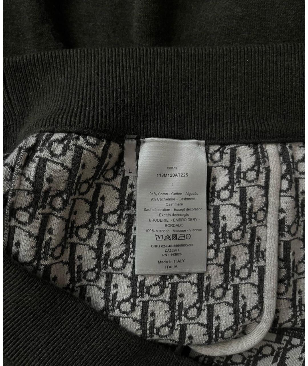 CHRISTIAN DIOR Хаки хлопковые повседневные брюки, фото 5
